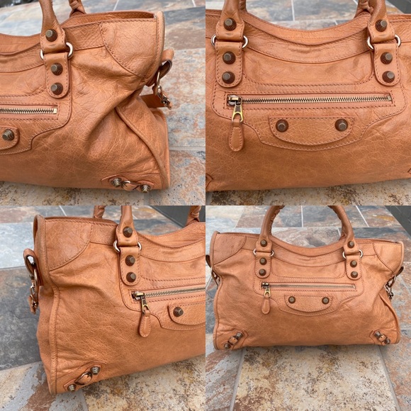 SOLD Balenciaga Rose Blush Leather Motorcycle Bag - Picture 3 of 16